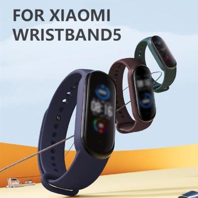 Tali Jam Tangan Pintar untuk Xiaomi Mi Band5 Gelang Silikon Lembut Tali Pergelangan Tangan untuk MiBand 5 Aksesoris Sabuk Jam Tangan Pintar