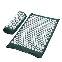 Yoga Acupressure Mat Pillow Massage Set for Back Neck Pain Relief and Muscle Relaxation