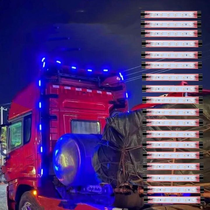24โวลต์-led-กระพริบรถบรรทุกโดยรอบแสงหลังคากันชนประตูโคมไฟ1-2เมตร2-4เมตร7-2เมตรแถบรถพ่วงรถบรรทุกคาราวานอุปกรณ์ตกแต่ง