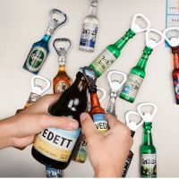 ☜ Beer Bottle Opener Refrigerator Sticker Beer Multifunctional Creative Wine Bottle Shape Bottle Opener Beer Refrigerator Sticker