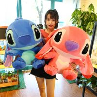 【YF】 Big Size Lilo   Stitch Couple Models Cartoon Stuffed Plush Dolls Anime Baby Toys Kawaii Kids Xmas Gifts