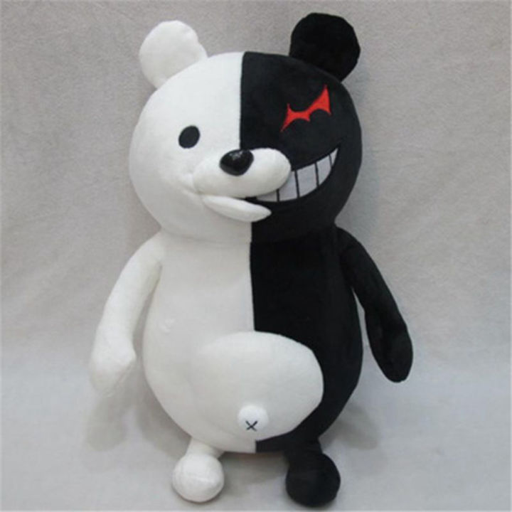 จัดส่งเร็ว-danganronpa-ของเล่นตุ๊กตาหมี25ซม-ของเล่นกำมะหยี่ของขวัญหมีขาวสีดำ-danganronpa-โมโนคุมะมาก