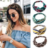 【YF】 Women Leopard Headband Twist Cotton Turban Twisted Knotted Headwrap Girls Fashion Print Hairband Summer Hair Accessories