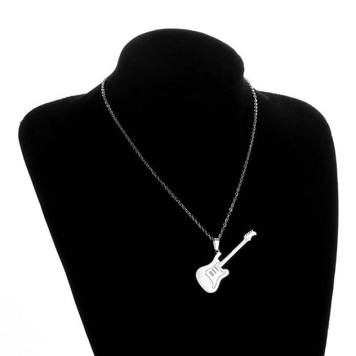 men-and-women-fashion-jewelry-stainless-steel-rock-electric-guitar-bass-pendant-necklace-for-music-lovers-jewelry-gifts