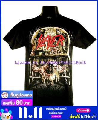 เสื้อวง SLAYER สเลเยอร์ ไซส์ยุโรป เสื้อยืดวงดนตรีร็อค เสื้อร็อค  SLR1666 ส่งจาก กทม.