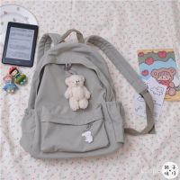 Japanese-Style Backpack Ins Womens Korean-Style Plain Schoolbag ulzzang College Student Backpack High School Large Capacity Backpackoriginal bag birthday gift for women