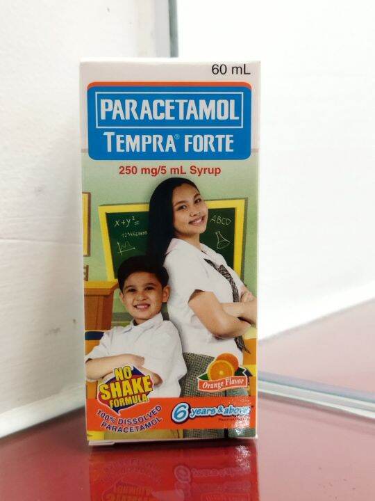Tempra Forte (Paracetamol) Orange 250mg/5ml Syrup 60ml Lazada PH