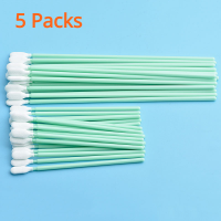 5Packs ผ้าฝ้ายไม่ทอ Swabs ปราศจากฝุ่นป้องกันไฟฟ้าสถิตย์ทำความสะอาด Q-Tips สำหรับเครื่องเลเซอร์ไฟเบอร์โฟกัสป้องกันเลนส์ Windows