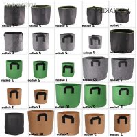 ▨ MUCIAKIE 1PC Thickened Grow Bags 1/2/3/5/7/10 Gallon Fabric Felt Plant Growing Bags Vegetable Flower Pot Container Garden