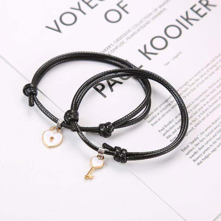 simple-couple-bracelet-key-love-lock-bracelet-jewelry-adjustable-bangle-y1k9