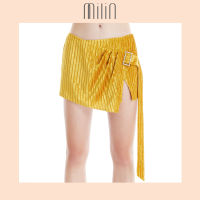 [MILIN] High waisted draped detailing front wrap mini skirt กระโปรงเอวสูงแต่งชิ้นดีเทลจับจีบป้ายด้านหน้า / Youth Mini Skirt