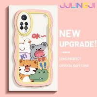 Jlingji เคสสำหรับ Xiaomi Redmi Note 11 Pro 5G Note 11e Pro ดีไซน์ใหม่สัตว์มีความสุขลายคลื่นคอลลอยเคสมือถือกันกระแทกแบบใสนิ่มเคสโปร่งใสลายกล้องถ่ายรูปซิลิก้าเจลฝาครอบป้องกัน