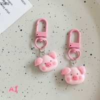 ZIBU สามมิติใหม่การ์ตูนน่ารักสีชมพูหมูพวงกุญแจ Kawaii Piglet ตุ๊กตาสำหรับกระเป๋าผู้หญิงพวงกุญแจเครื่องประดับของขวัญนักเรียน