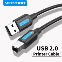 Vention USB สาย USB เครื่องพิมพ์ Type B ตัวผู้ไปยัง USB ตัวผู้สายเครื่องพิมพ์2.0สายเคเบิลสำหรับ Canon Epson HP Zjiang เครื่องพิมพ์ฉลาก USB 2.0