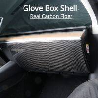 For Tesla Model 3 Model Y Glove Box Sticker Real Carbon Fiber Shell Dry Carbon 3K 240G Handmade Car Modification Left Hand Drive