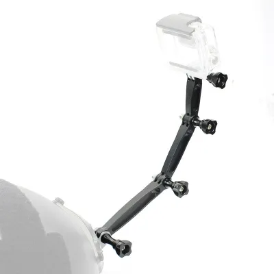 อะลูมิเนียมอัลลอย CNC ขาตั้งขาเดียวแบบคล้องแขนได้ต่อขยาย3วิธีสำหรับ Gopro Hero Sjcam ชุดกล้องถ่ายภาพไม้เซลฟี่สำหรับหมวกกันน็อคลายพราง