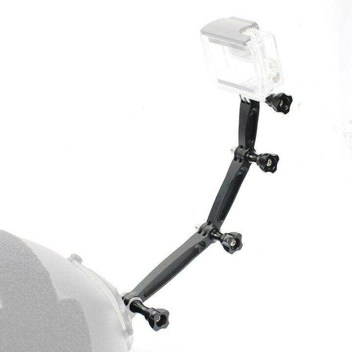 เสาต่อขยายแขน-dudukan-helm-อลูมิเนียม-cnc-3ทาง-สกรู-selfie-สำหรับ-gopro-9-11-10-sjcam-เหมาะสำหรับ-xiaomi-yi-4k-go-pro
