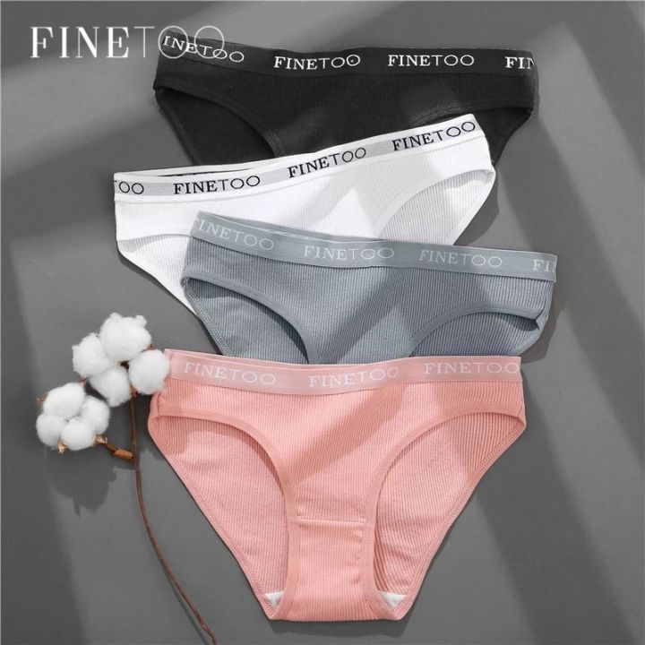 FINETOO 3PCS/Set Women's Underwear Cotton Panty Sexy Panties