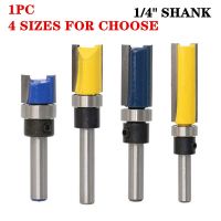 1pc 1/4 นิ้ว Shank Dual Blades ไม้ Router Bit Trimming Woodworking Milling Cutter Router Bits สําหรับไม้ Flat End Mills