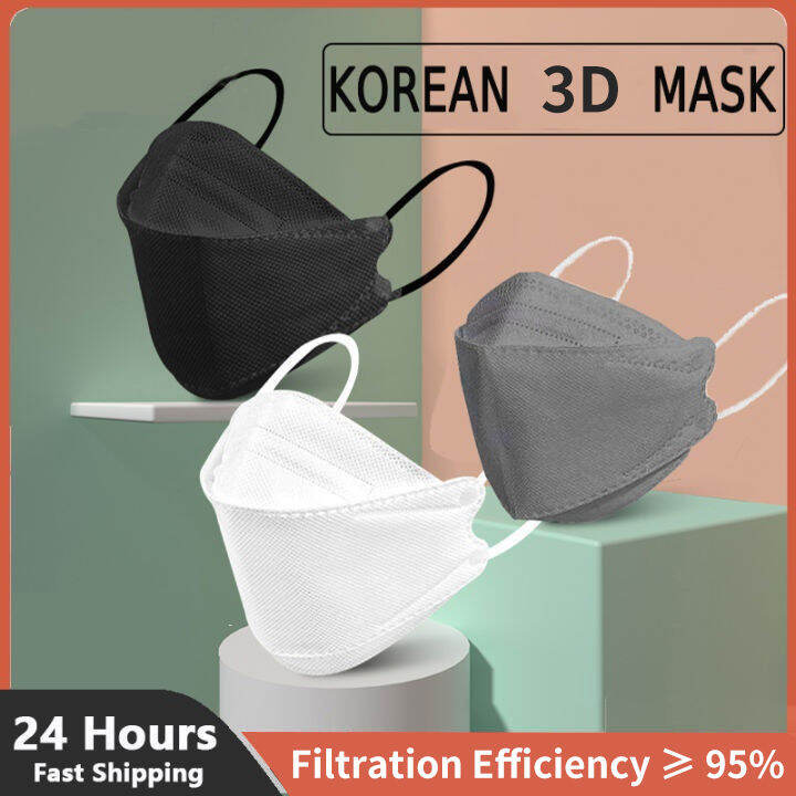10PCS Kf94 Mask Anti Viral Face Mask NonWoven Protection Filter 3D