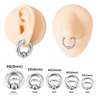 1PC Surgical Steel CBR Nose PA Cartilage Earring Septum Ring Spring Action Captive Bead Ring Plugs and Tunnels Piercing Jewelry Electrical Connectors