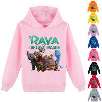 Raya The Last Dragon 65% Cotton + โพลีเอสเตอร์35% เส้นใยฤดูใบไม้ผลิและฤดูใบไม้ร่วงเสื้อฮู้ดอนิเมะเด็กชายเด็กหญิงเด็กเสื้อผ้าเด็ก9สีเกาหลีเสื้อแขนยาว0000