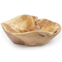 Wooden Fruit Salad Serving Bowl Hand-Carved Root Bowls Living Room Real Wood Candy Bowl