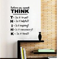 [COD] THINK Text Pattern Decoration Bedroom Room Study Removable Wall Stickers Cross-border Supply