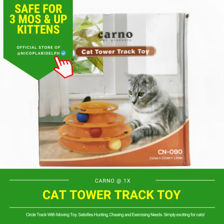 Carno 3 Level Tower Ball Chase Cat Toy To Keep Cats Happily Entertained