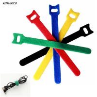 20Pcs Adhesive Cable Ties Fastener Cord Organizer Holder Wire Management Straps Cable Winder Magic Tape 12*150mm