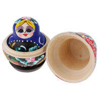 Christmas Decoration Gift – Flower Girl Woman Printed Russian Matryoshka Babushka Dolls - Handcrafts 10 Pieces Kit