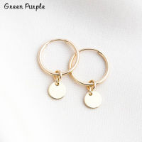 Gold Coins Earrings Jewelry Gold Circle Earrings Handmade Disk Brincos Minimalism Pendientes Oorbellen Earrings for Women