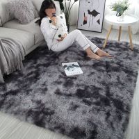 （Queena carpet）พรมสำหรับห้องนอนหนังแกะกำมะหยี่นุ่มเลียนแบบแผ่นขนสัตว์พรมข้างเตียงผมยาวพรมสีเทาหมอนอิงโซฟาห้องนั่งเล่นสีขาวพรมขนเฟอร์