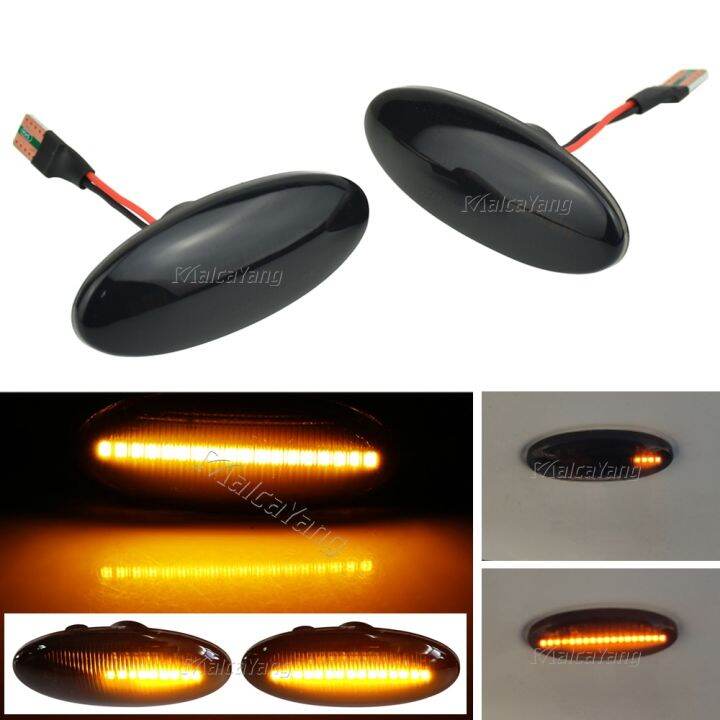 2pieces-for-nissan-qashqai-dualis-juke-micra-march-micra-note-x-trail-amber-dynamic-blinker-led-side-marker-turn-signal-lights