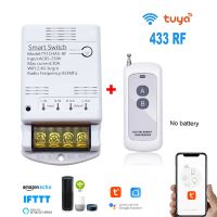 2023 latest Tuya Wifi 30A โมดูลสวิทช์ไร้สายรีเลย์คอนโทรลเลอร์ AC 220V 110V DC 12V 24V Smart Life APP Voice รีโมทคอนโทรล Timer