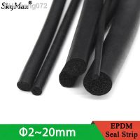 2/5M 3/4/5/6/7/8/9/10/12/14/16/18/20mm EPDM O Type Round Sealing Strip Sound Proofing Dustproof Foamed Rubber Seal Strip