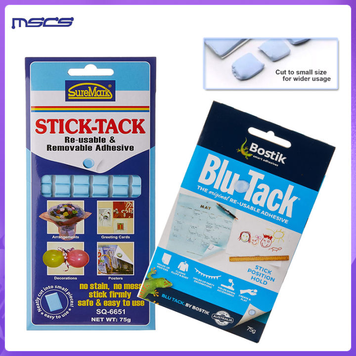 Bostik Blu Tack Colour Moulds and Sticks Reusable Adhesive Glue Stick 75g  Pack