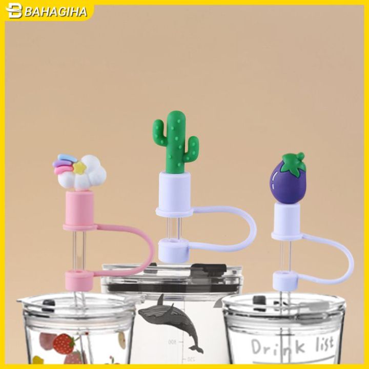 1PC Cartoon Silicone Straw Tips Drinking Dust Cap Splash Proof Plugs Cover  Straw Sealing Cup Accessories Tools 6-8mm 