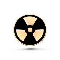 ♙✉ chailian261683 Nuclear Radiation Brooch Gold Color Enamel Lapel Pin Accessories