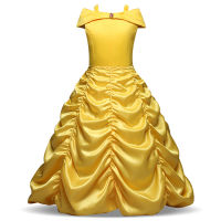 Beauty and the beast Belle Princess Dress Cosplay Belle Costume Kids Dress For Girls Party Birthday Magic Stick Girls Clothings