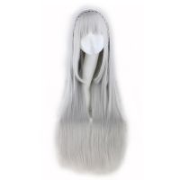 【LZ】✼ஐ  QQXCAIW Long Straight Cosplay Sliver Gray  100 Cm Synthetic Hair Wigs