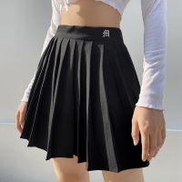 ROK Mini เต้นรำสาวหวานน่ารักเอวสูงสำหรับผู้หญิง Y2k สั้นสำหรับ ROK Mini คอสเพลย์กระโปรงสั้นสีขาวดำมินิสเกิ้ตของผู้หญิงกระโปรงมีจีบ