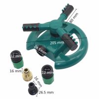 ；【‘； 360 Degree Rotating Garden Lawn Sprinkler Automatic Watering Irrigation System 3 Arms Sprayer Water Sprinkler Garden Supplies