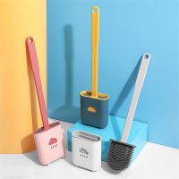 Toilet Brush Holder Sets TPR WC Wall Hanging Household Floor Standing Soft Bristle Head Bathroom Cleaning Accessories L1