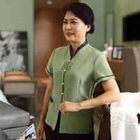 ஐ♣❣ Cleaning work clothes short-sleeved hotel room attendant cleaning clothes short-sleeved hotel cleaner work clothes summer