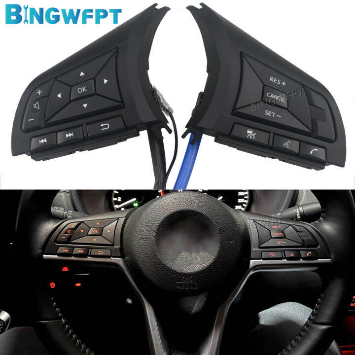 ใหม่รถจัดแต่งทรงผม Cruise Control พวงมาลัยปุ่มสวิทช์สำหรับ Nissan Qashqai สำหรับ J11ZGL Serena