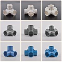 ☇ Inside Diameter 20/25/32mm 3-way/4-way/5-way Three-Dimensional PVC Connector Water Supply Pipe Fittings Equal Connectors Plastic