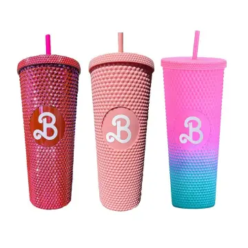 barbie tumbler, pink tumbler, bling tumbler, embellished tumbler