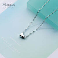 Modian สร้อยคอรูปหัวใจน่ารักสำหรับผู้หญิง Charm แฟชั่น Link 925เงินสเตอร์ลิง Love Wedding Fine Silver Jewelry