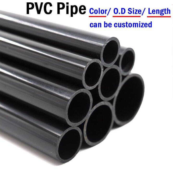 2Pc 50CM Long OD 2050Mm Black PVC Pipe Greenhouses Hydroponic Planting